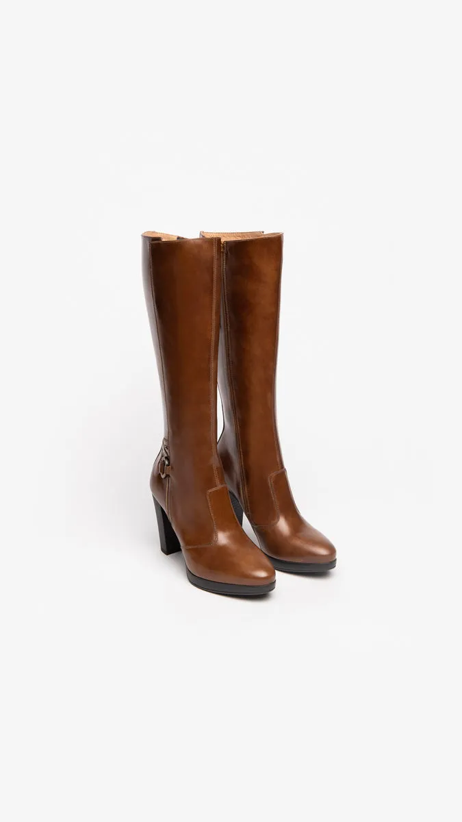 Nero Giardini I205740D Stivali donna in pelle cuoio