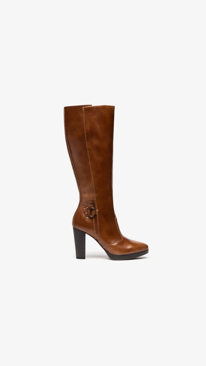 Nero Giardini I205740D Stivali donna in pelle cuoio