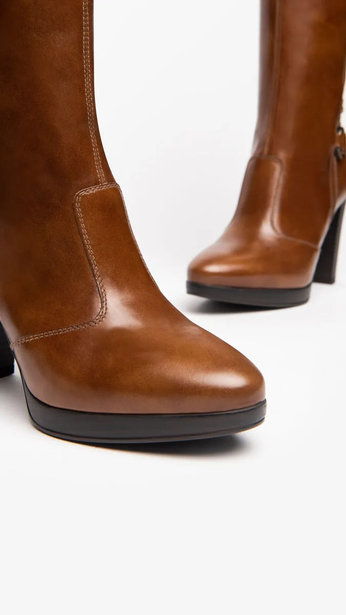 Nero Giardini I205740D Stivali donna in pelle cuoio