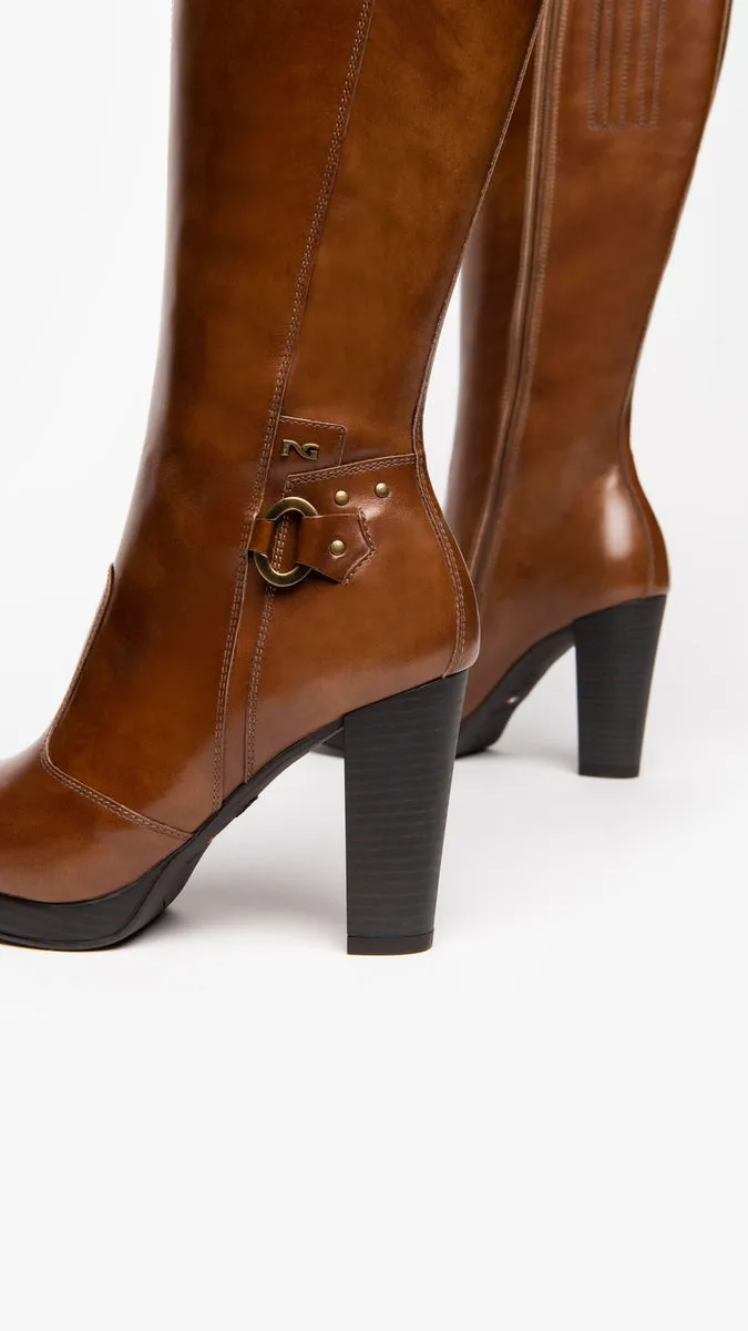 Nero Giardini I205740D Stivali donna in pelle cuoio