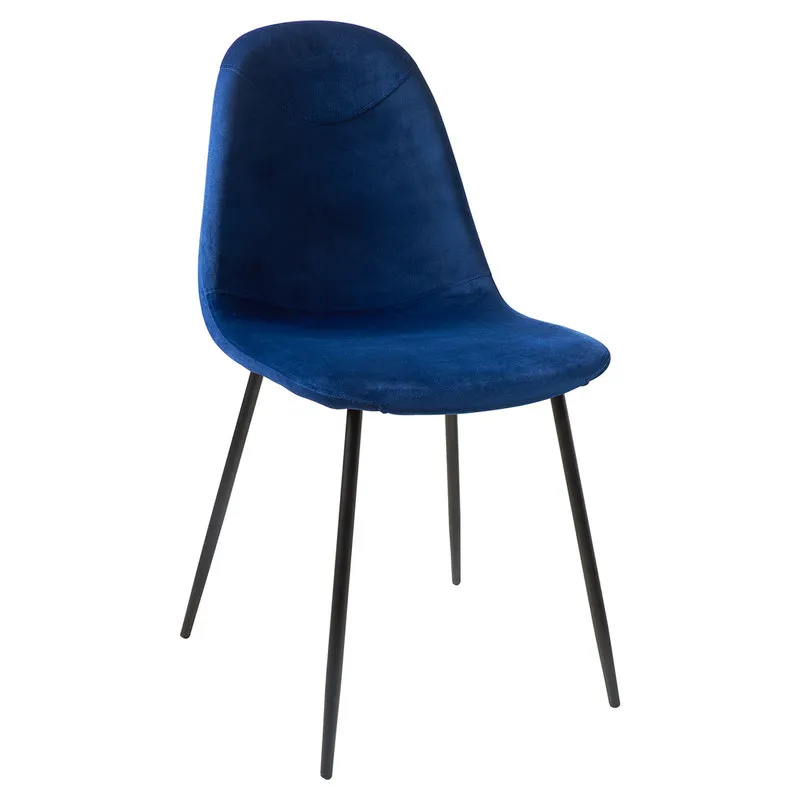 Novità Home Set da 4 Paddy - sedia velluto blue