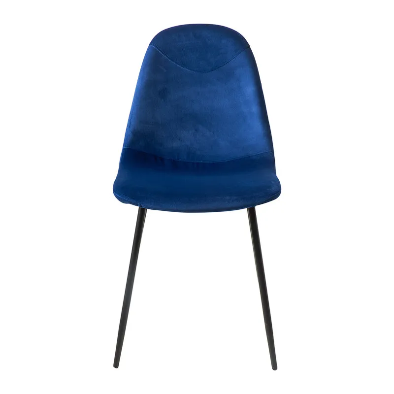 Novità Home Set da 4 Paddy - sedia velluto blue