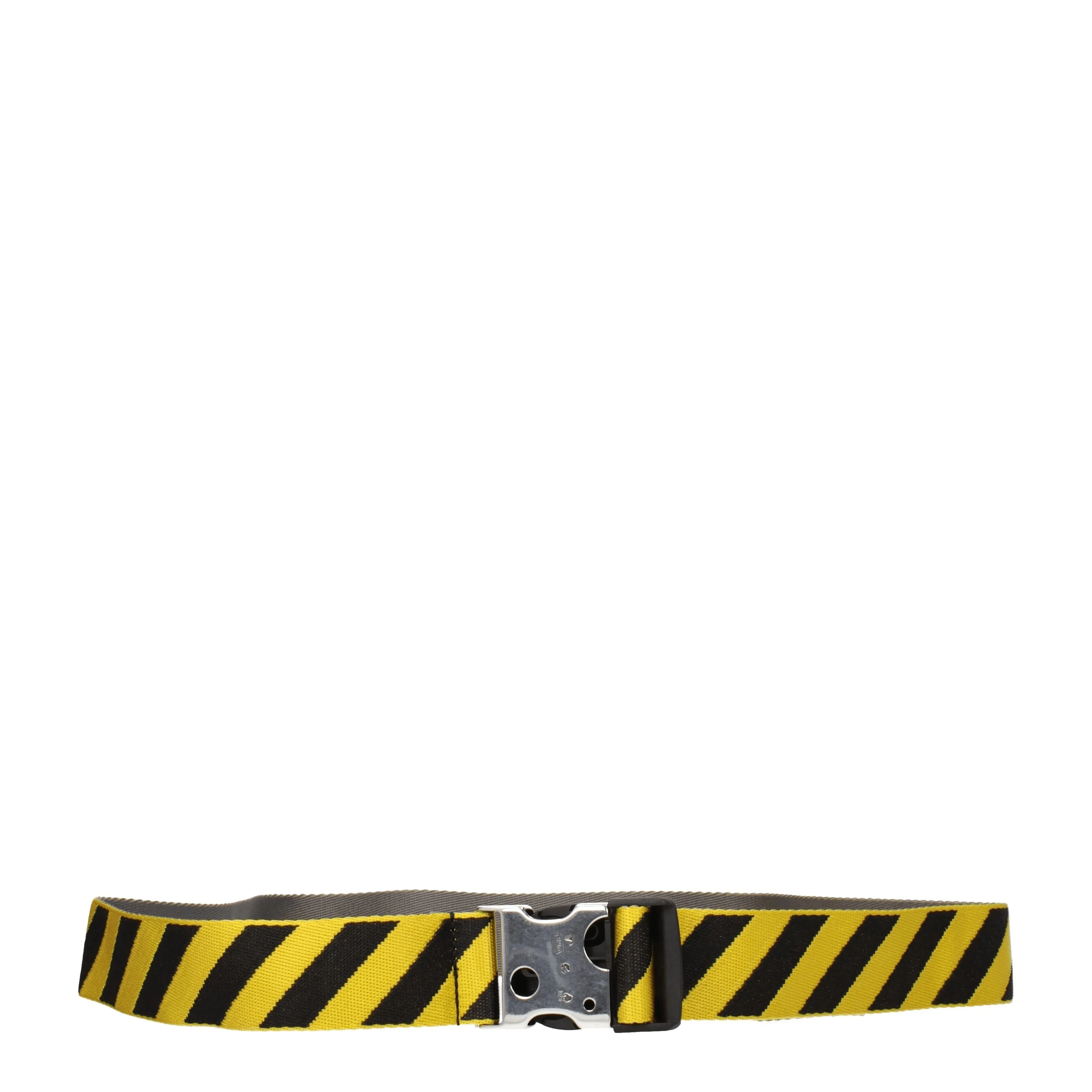 Off-White Cinture Uomo Tessuto Giallo/Nero