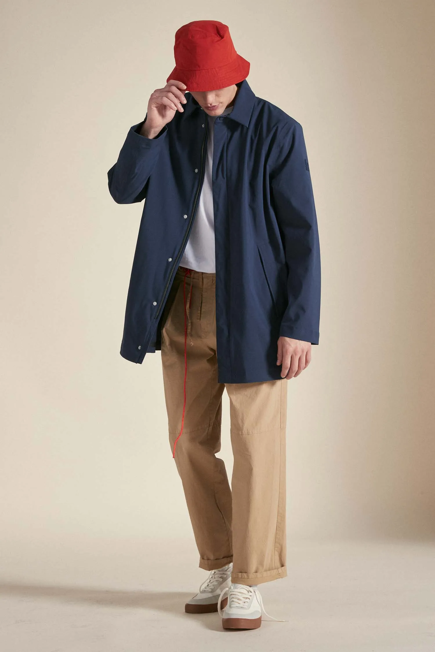 ORION – Giacca blu lunga in softshell
