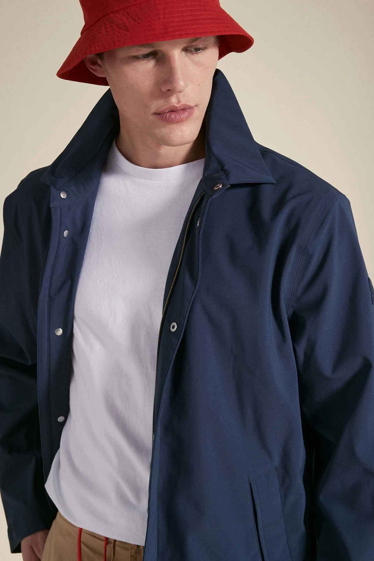 ORION – Giacca blu lunga in softshell