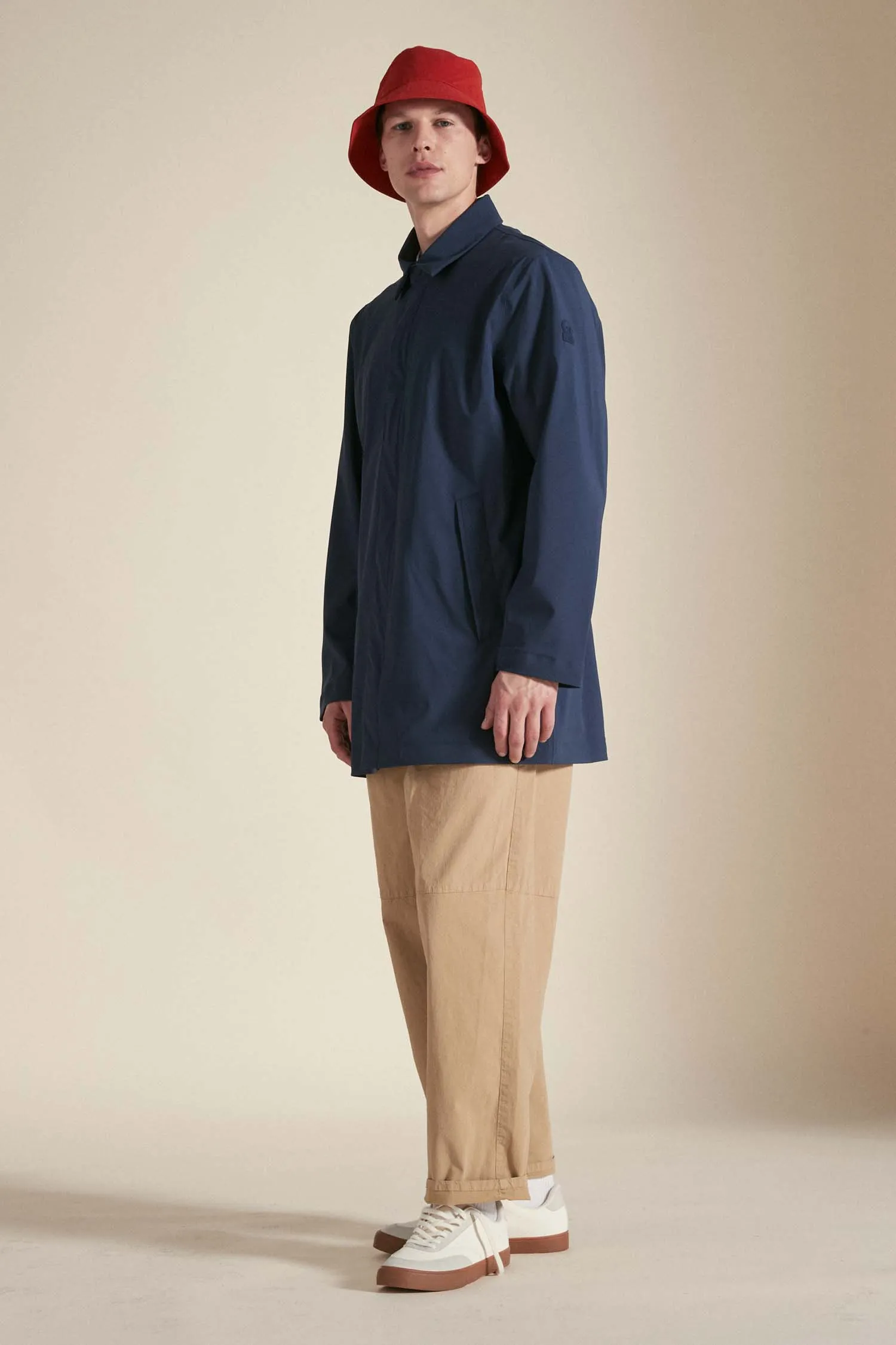 ORION – Giacca blu lunga in softshell