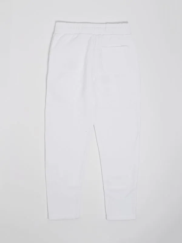 Pantalone bambino Golden Goose jogger in misto cotone Bianco-Royal