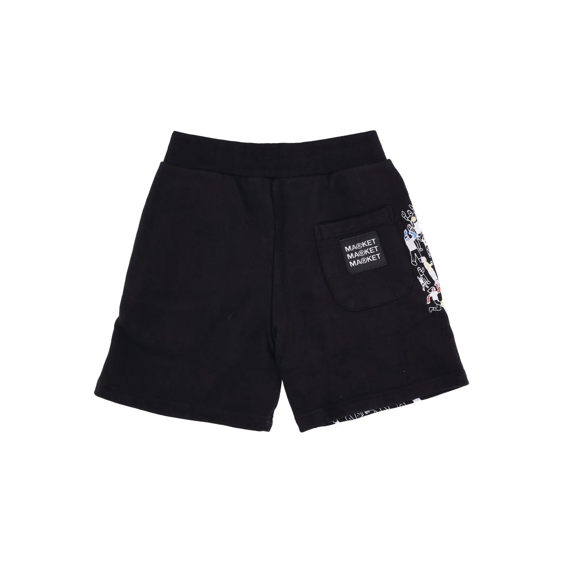 Pantalone Corto Tuta Felpato Uomo World Basketball Game Sweatshorts X Smiley Black