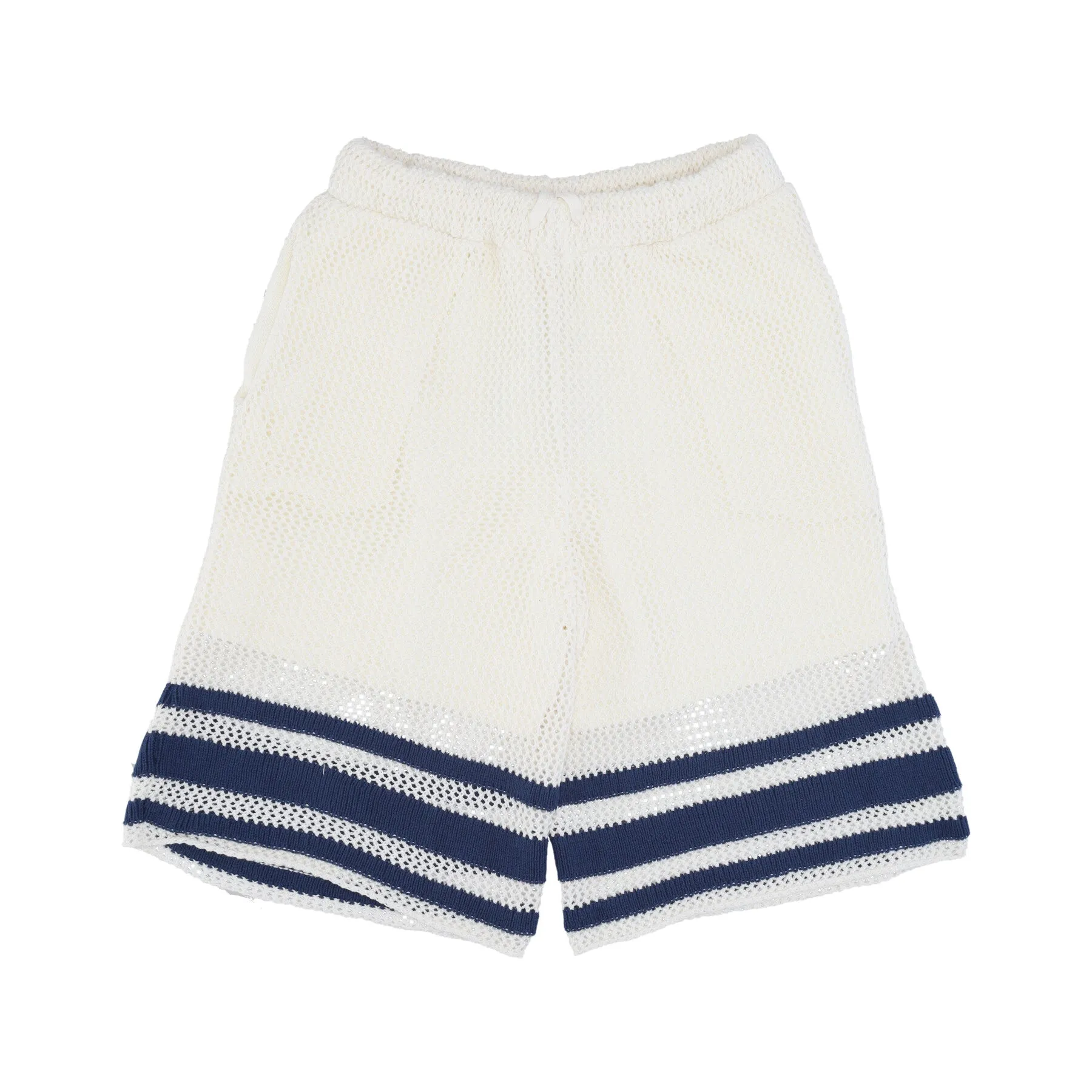 Pantalone Corto Uomo Shane Knit Stripe Short White