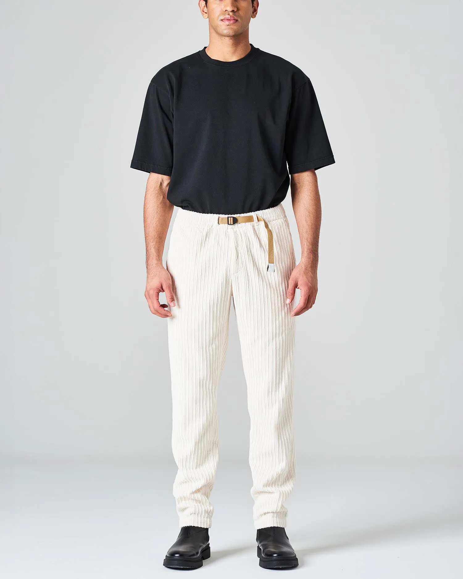 Pantalone velluto a coste avorio