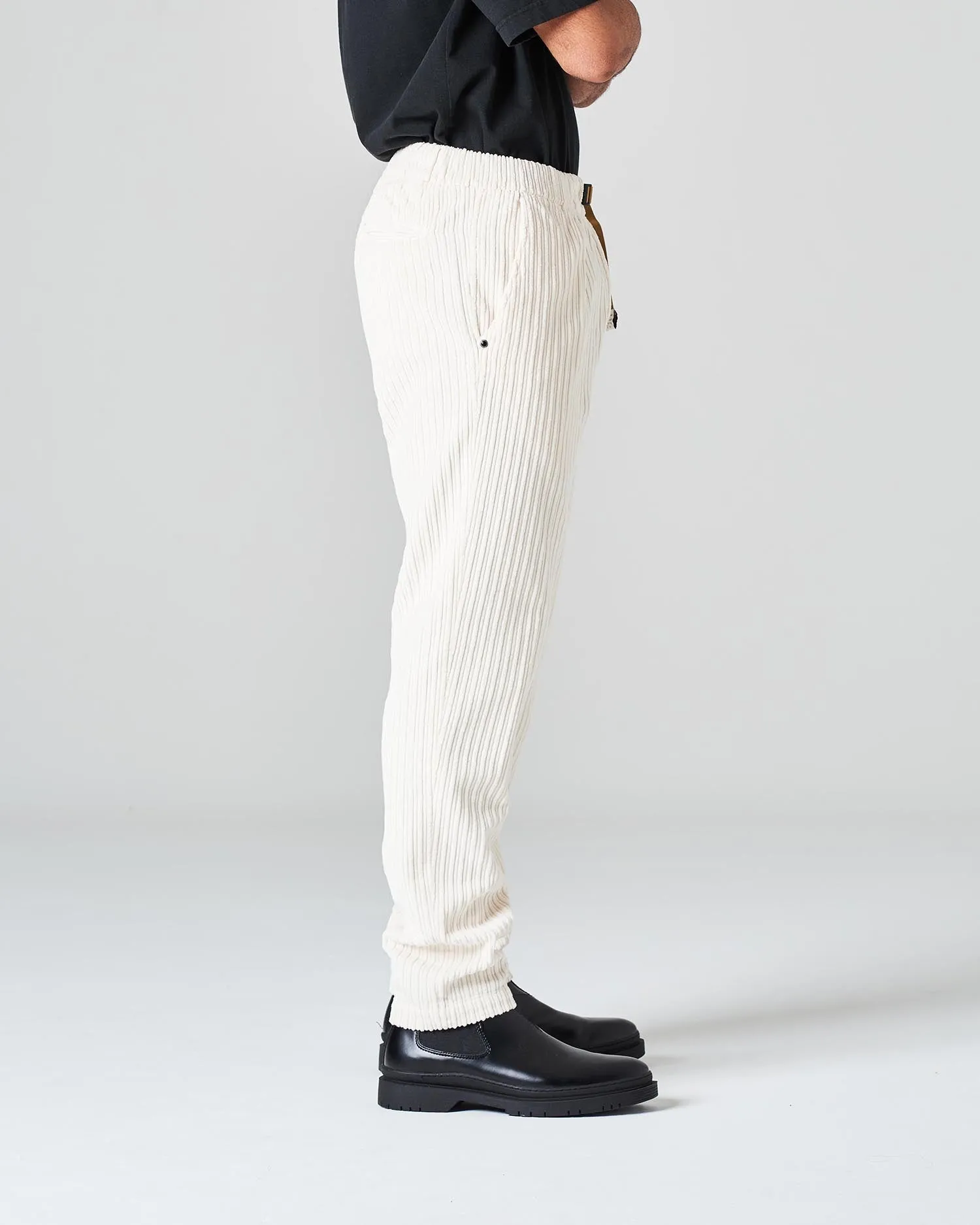 Pantalone velluto a coste avorio