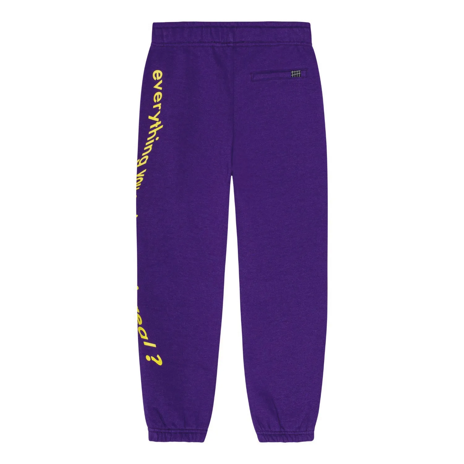 Pantalone viola in felpa con stampa per bambini