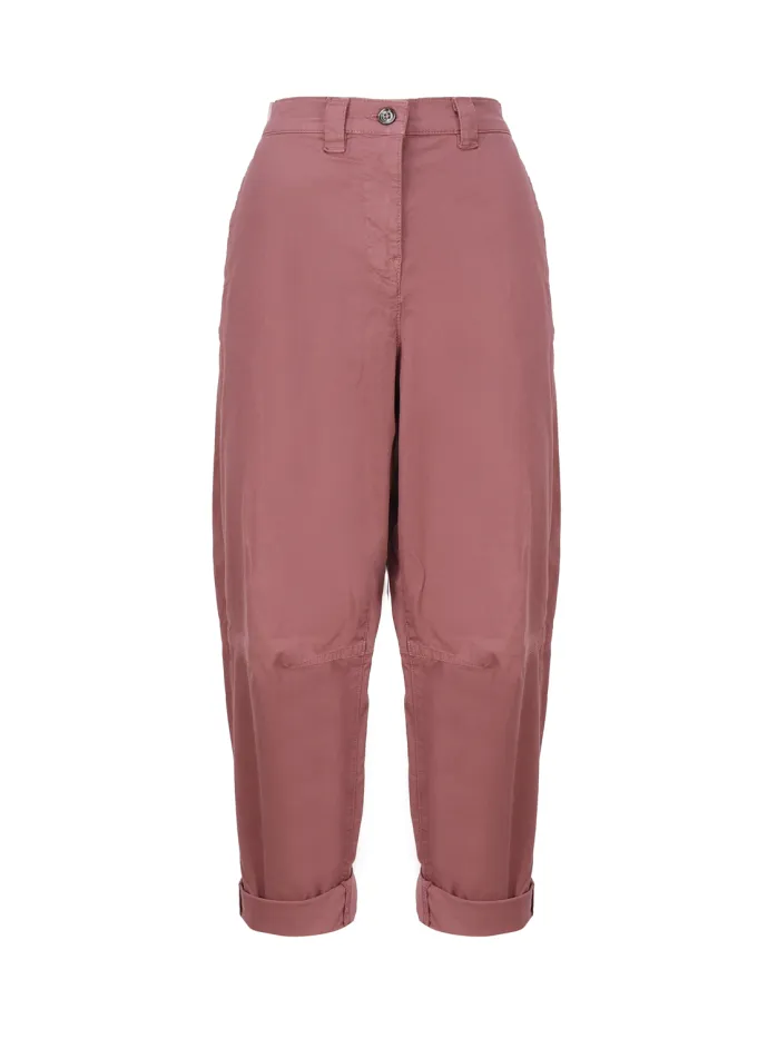 PANTALONI CARROT IN TESSUTO CAVALLERY