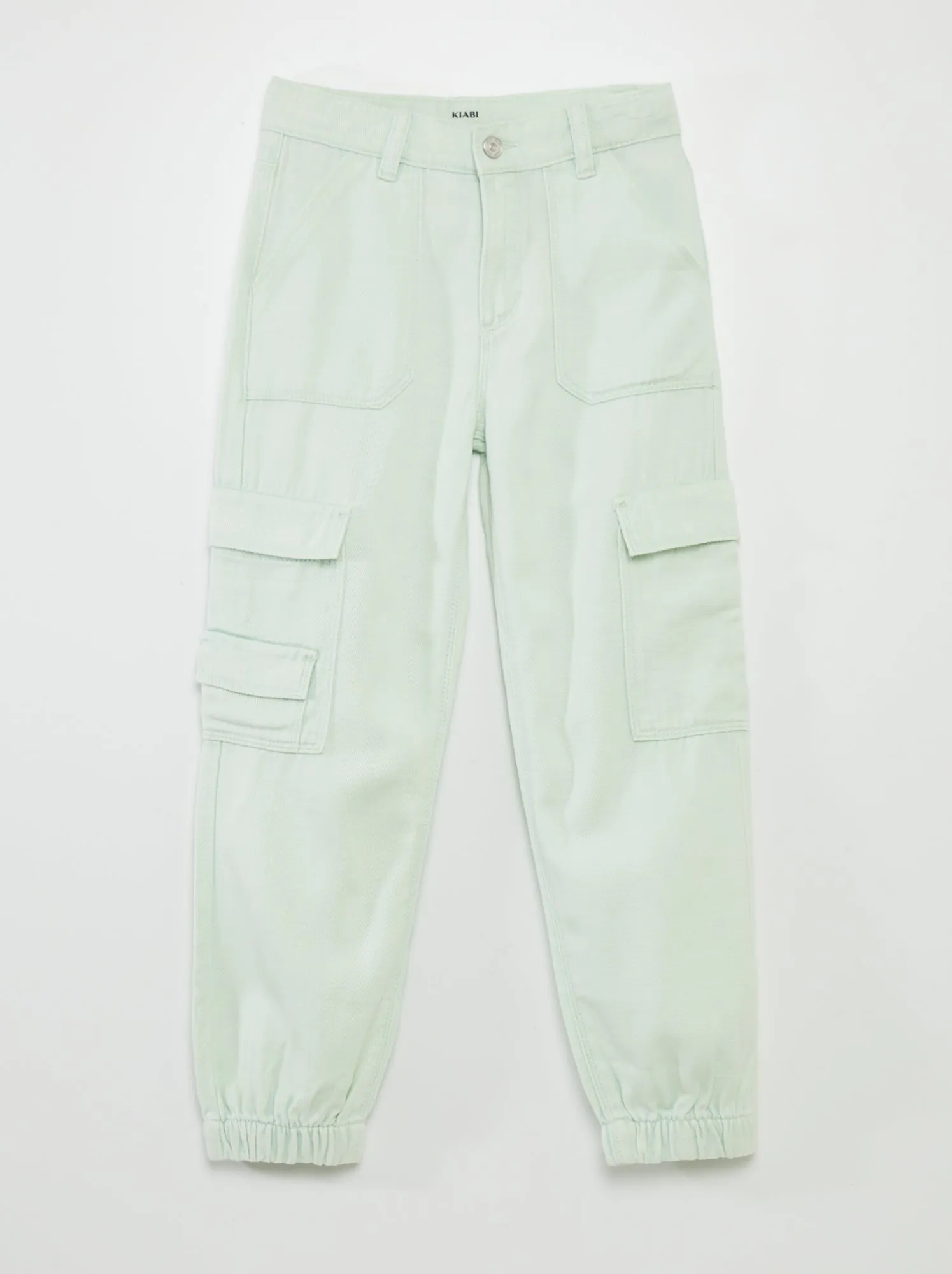 Pantaloni dritti con tasche sui lati - VERDE