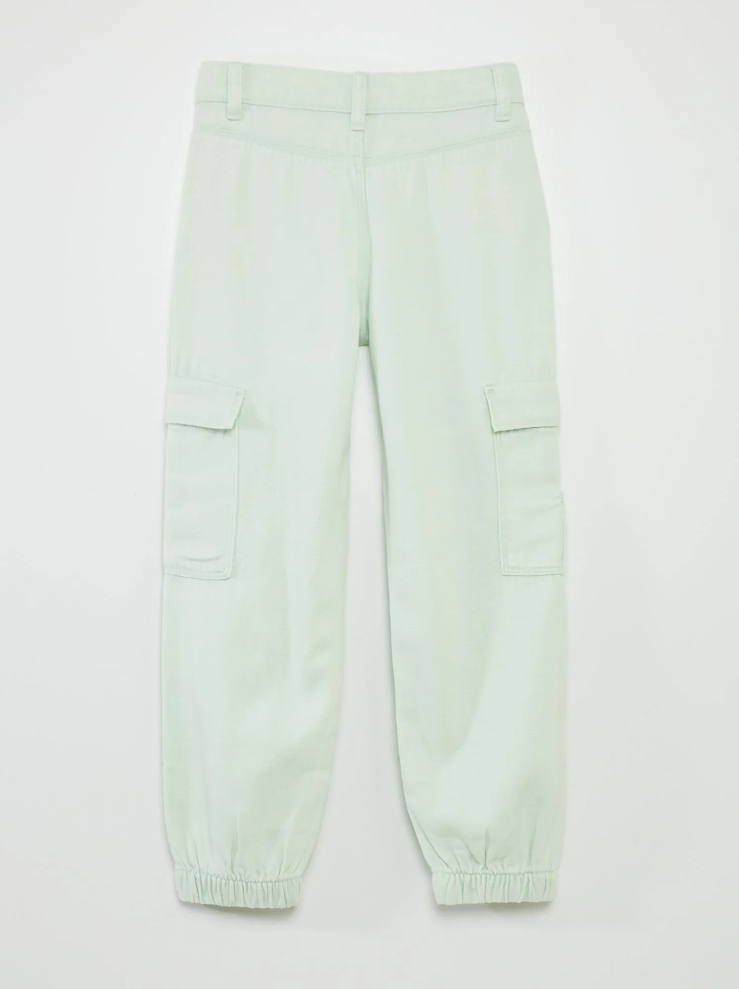 Pantaloni dritti con tasche sui lati - VERDE