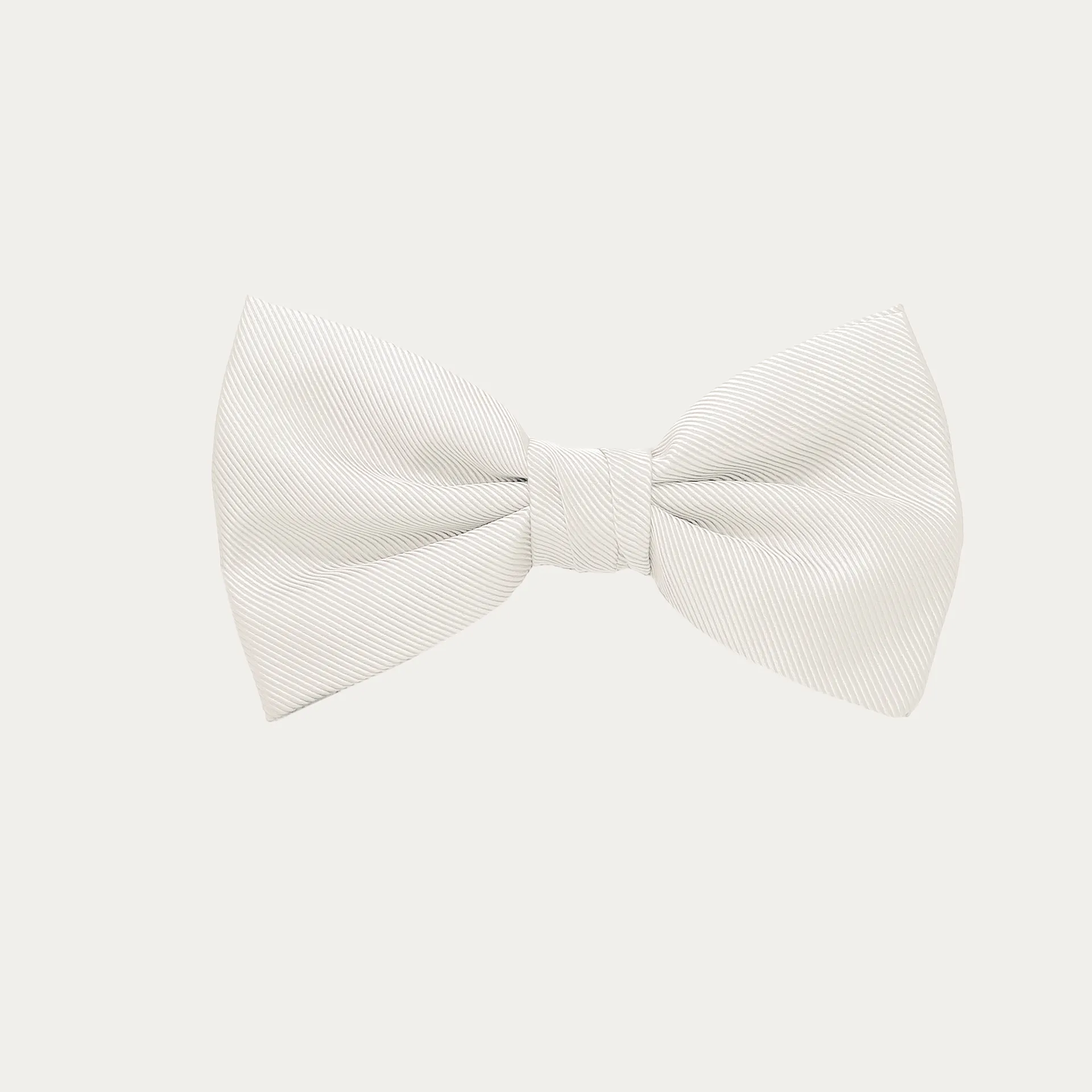 Papillon bianco in seta jacquard