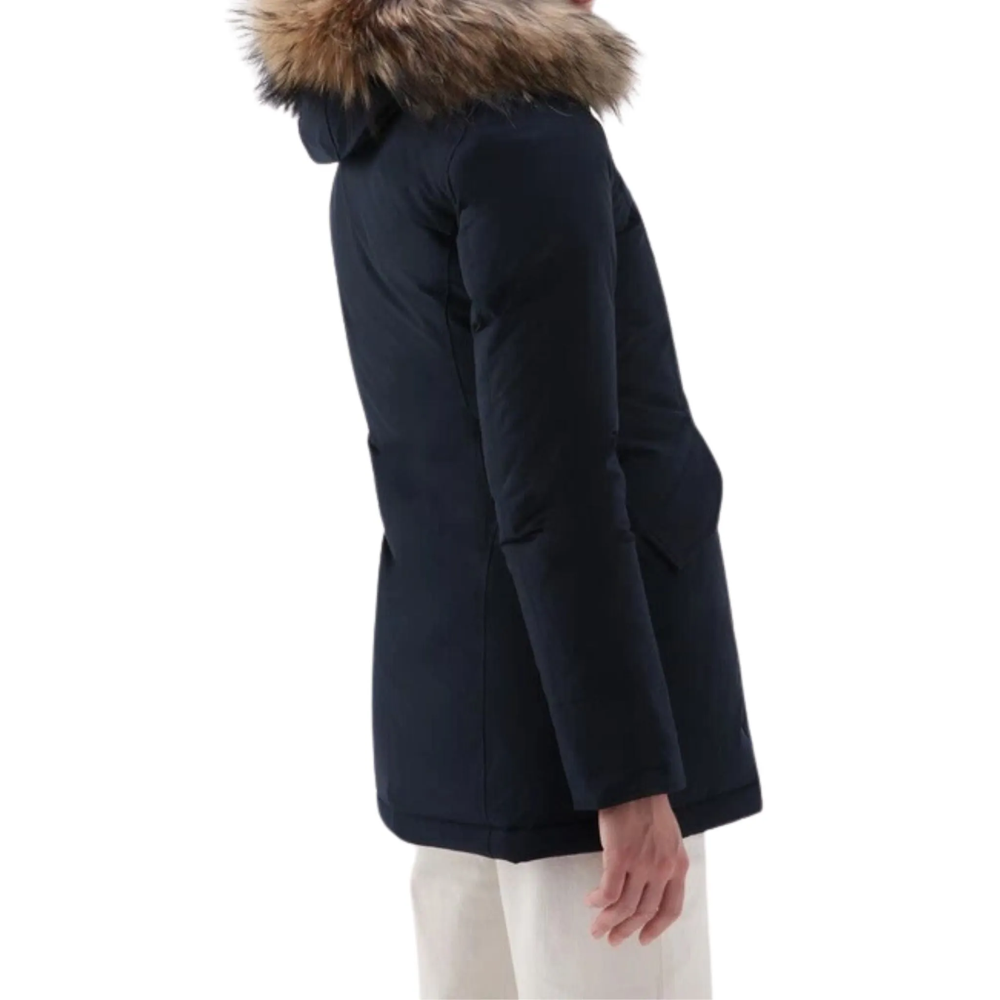 Parka Donna Blu con pelliccia