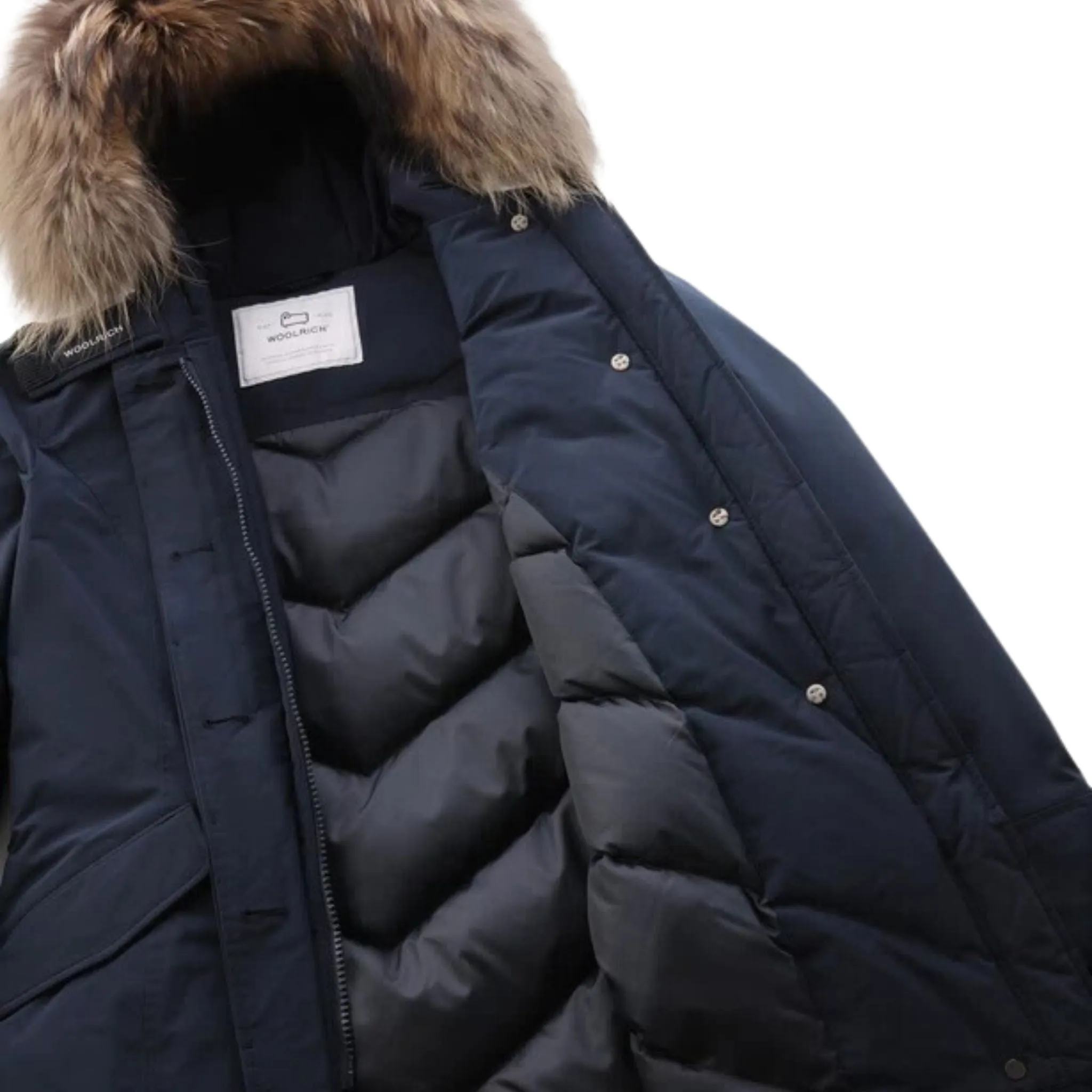 Parka Donna Blu con pelliccia