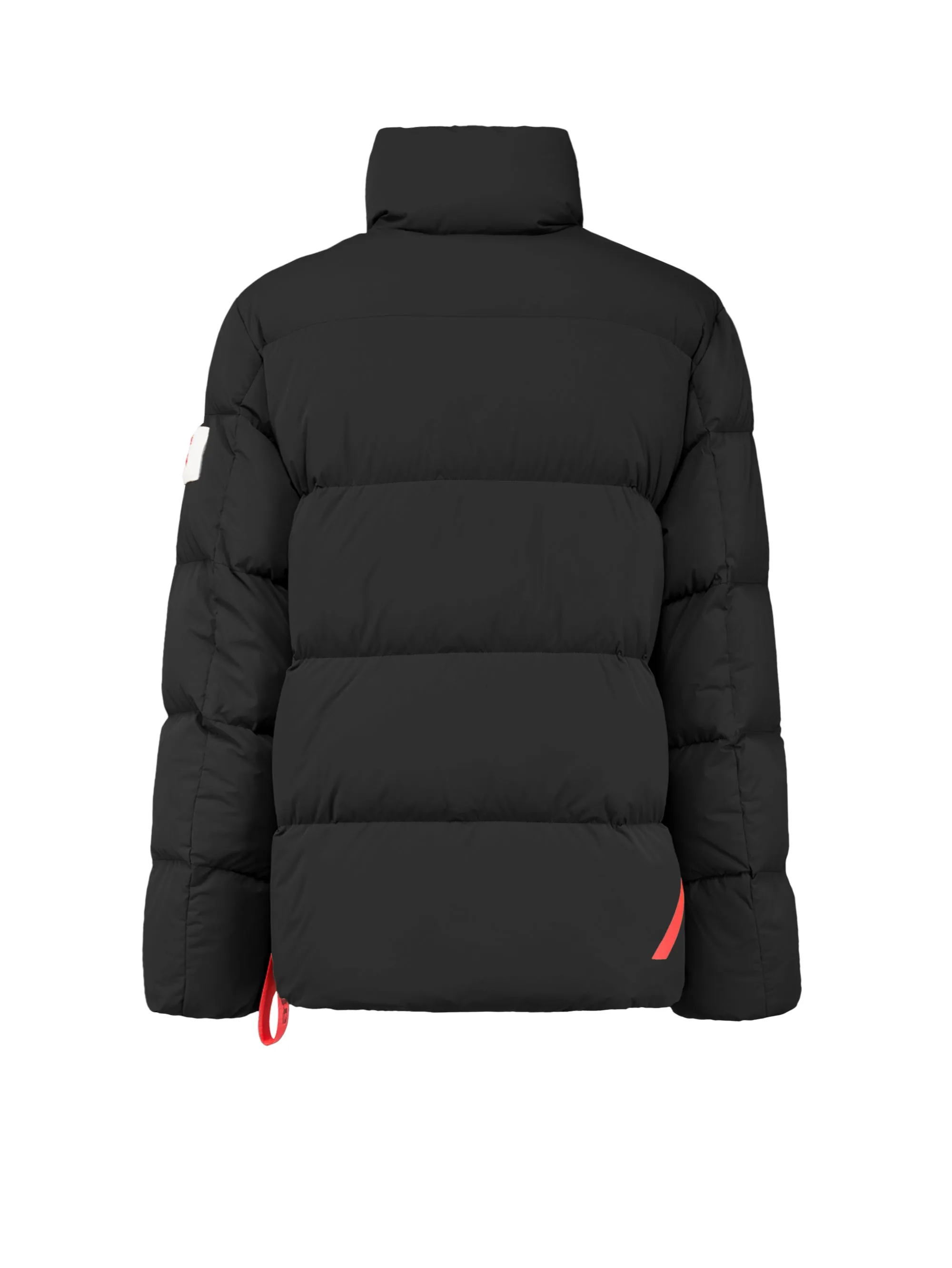 Piumino Corto con Collo Alto in Nylon Opaco Nero