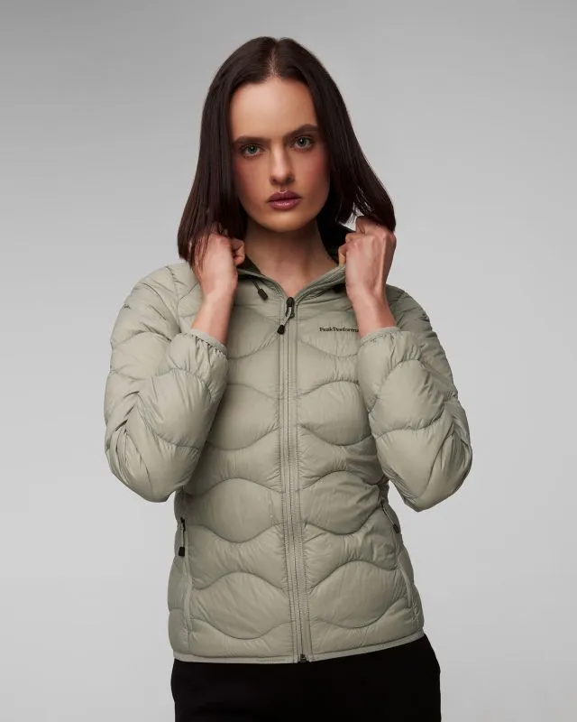 Piumino da donna Peak Performance Helium Down grigio-verde