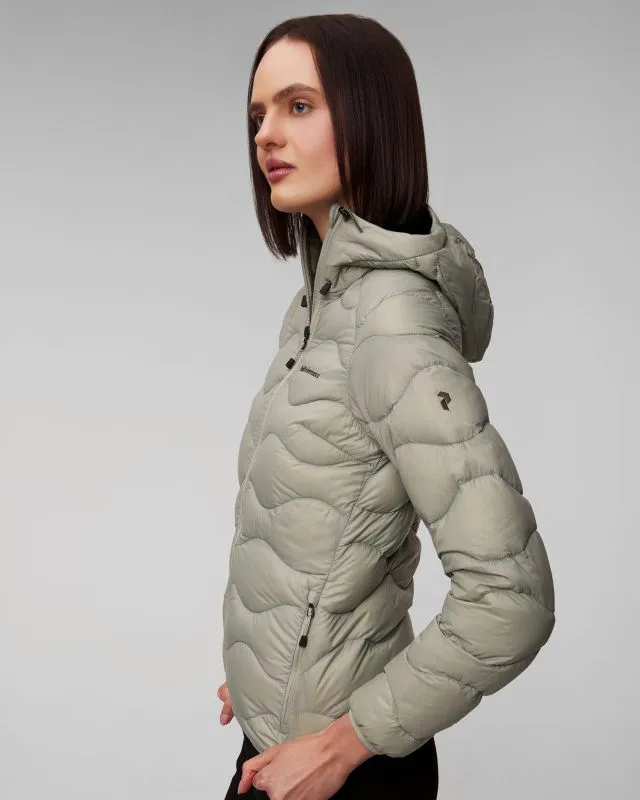 Piumino da donna Peak Performance Helium Down grigio-verde