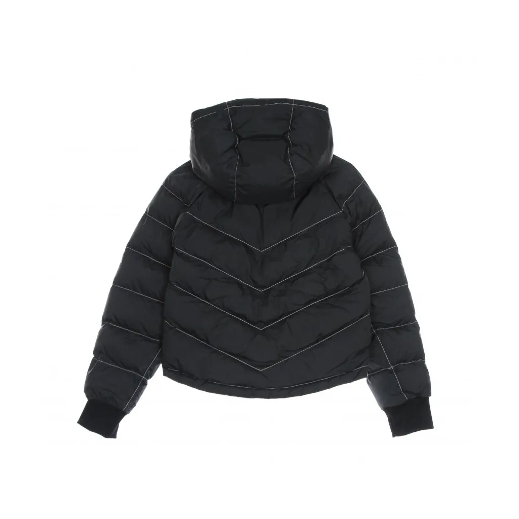 piumino ragazza synthetic fill hooded jacket BLACK/WHITE/WHITE