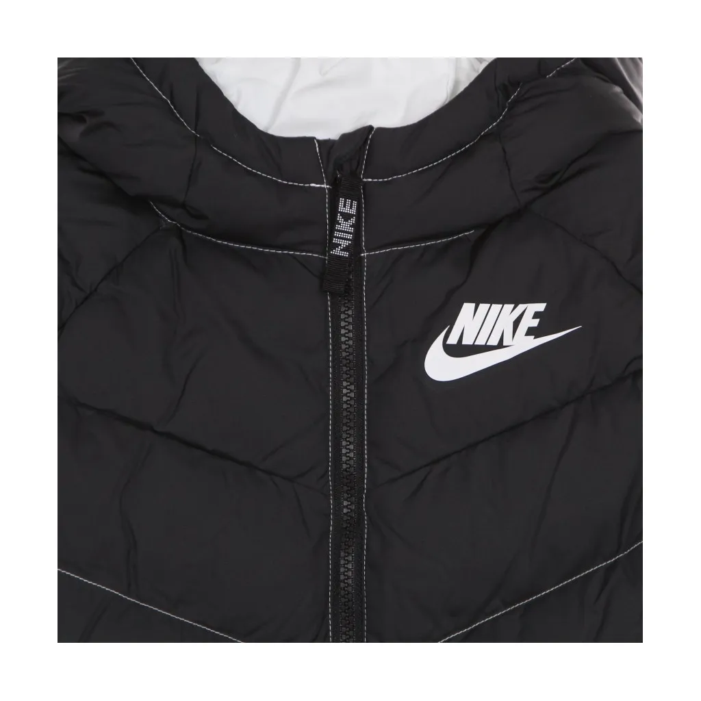 piumino ragazza synthetic fill hooded jacket BLACK/WHITE/WHITE