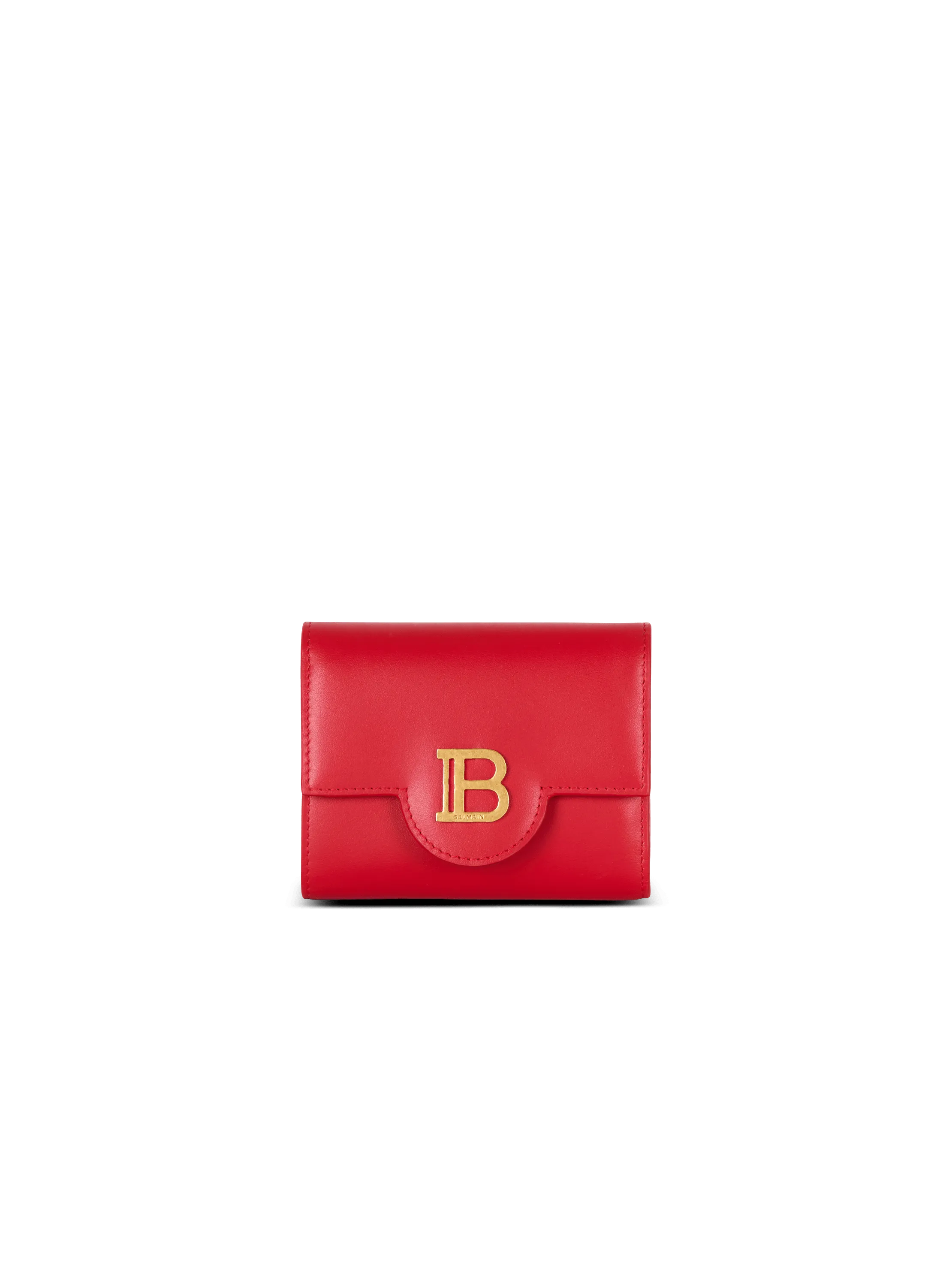 Portafoglio trifold B-Buzz in pelle di vitello stampata