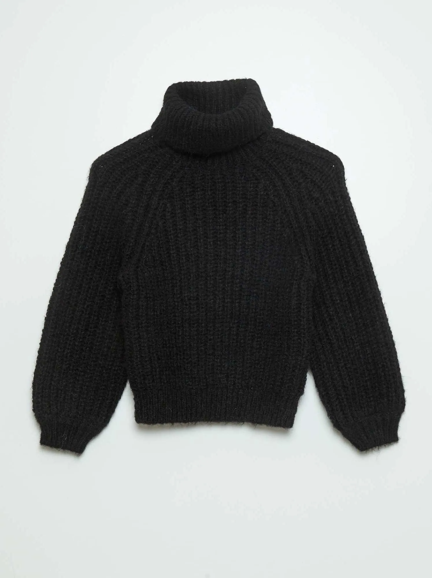 Pullover a maglia grossa - nero
