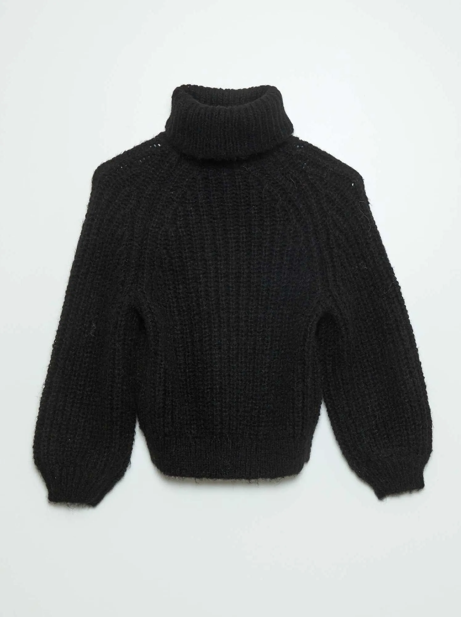 Pullover a maglia grossa - nero