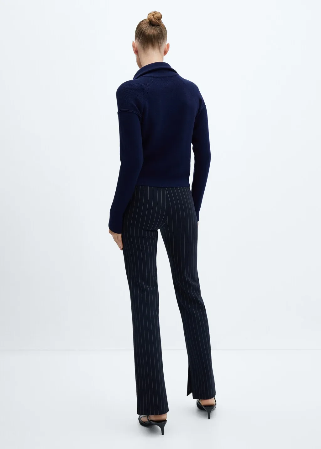 Pullover collo alto zip