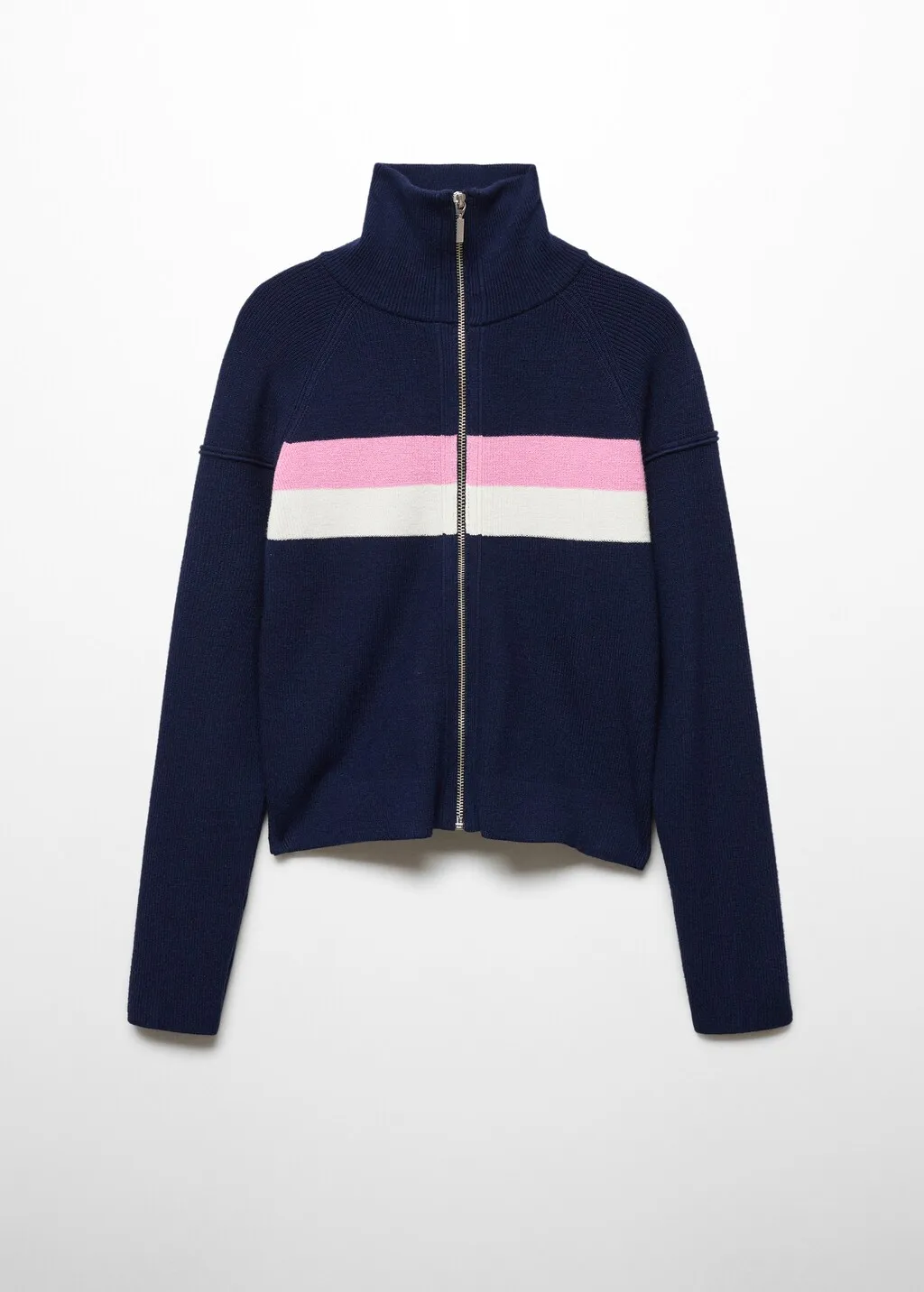 Pullover collo alto zip