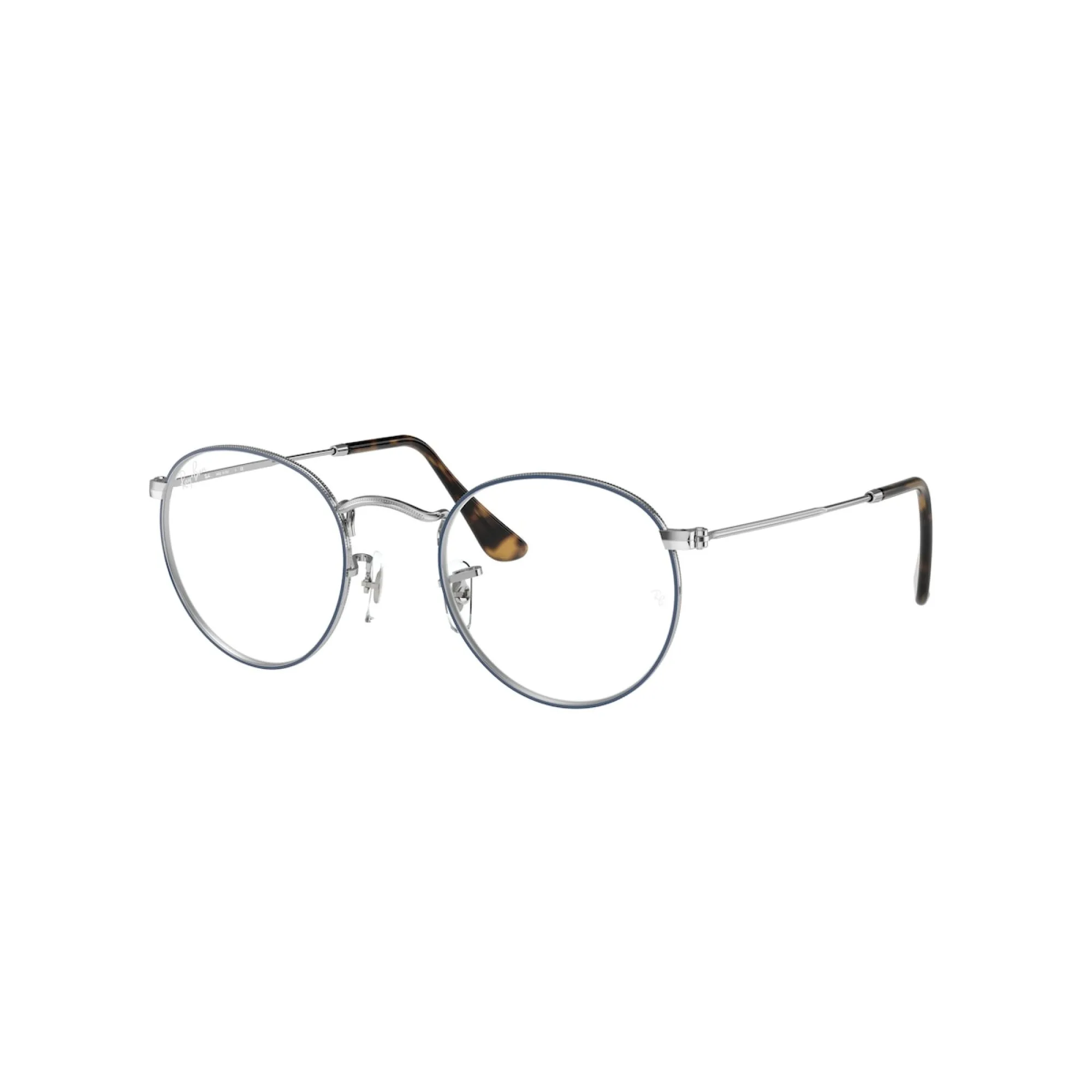   Ray-Ban RX 3447V Round Metal 2970 Argento In Alto Blu | Occhiale Da Vista Uomo 
