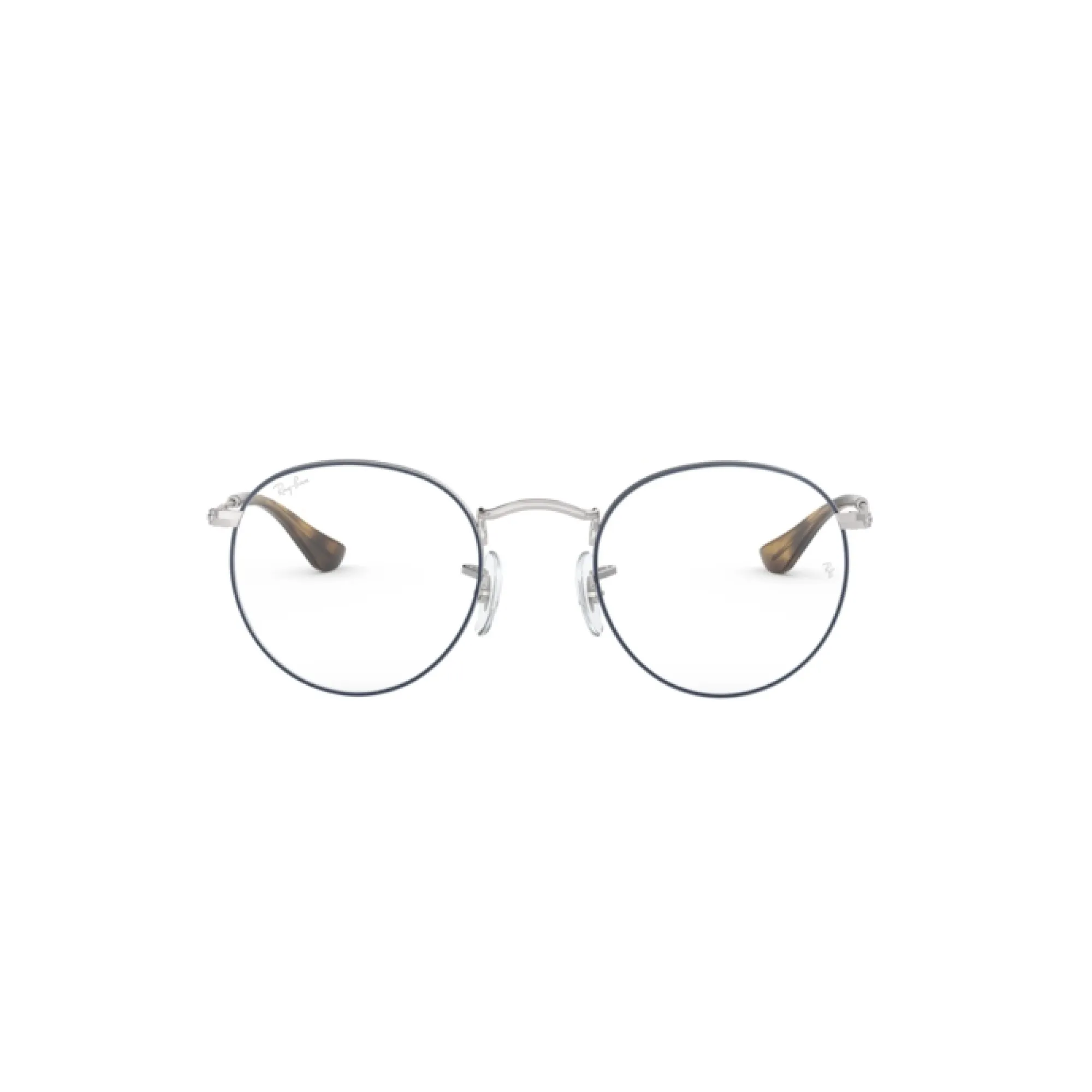  Ray-Ban RX 3447V Round Metal 2970 Argento In Alto Blu | Occhiale Da Vista Uomo 