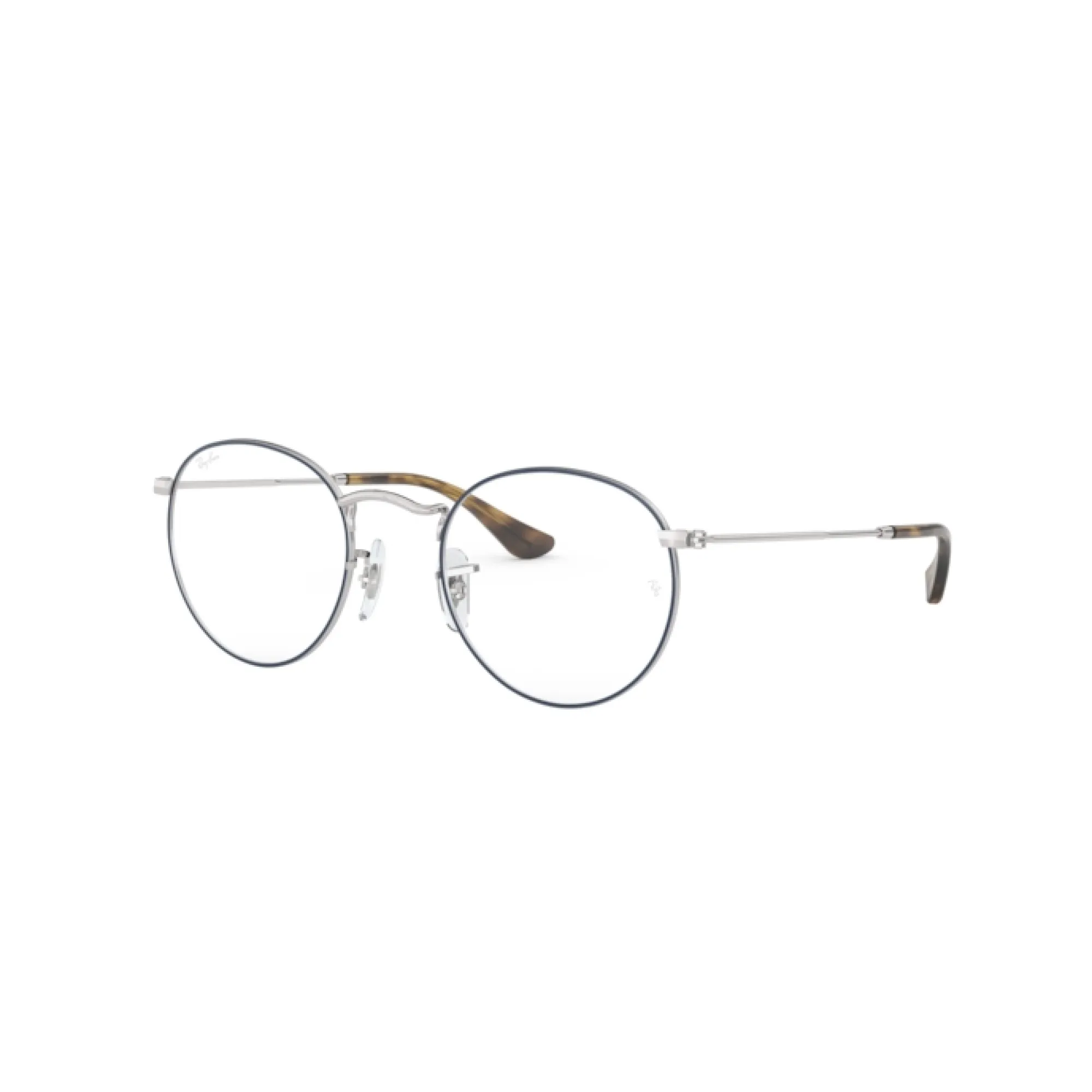   Ray-Ban RX 3447V Round Metal 2970 Argento In Alto Blu | Occhiale Da Vista Uomo 