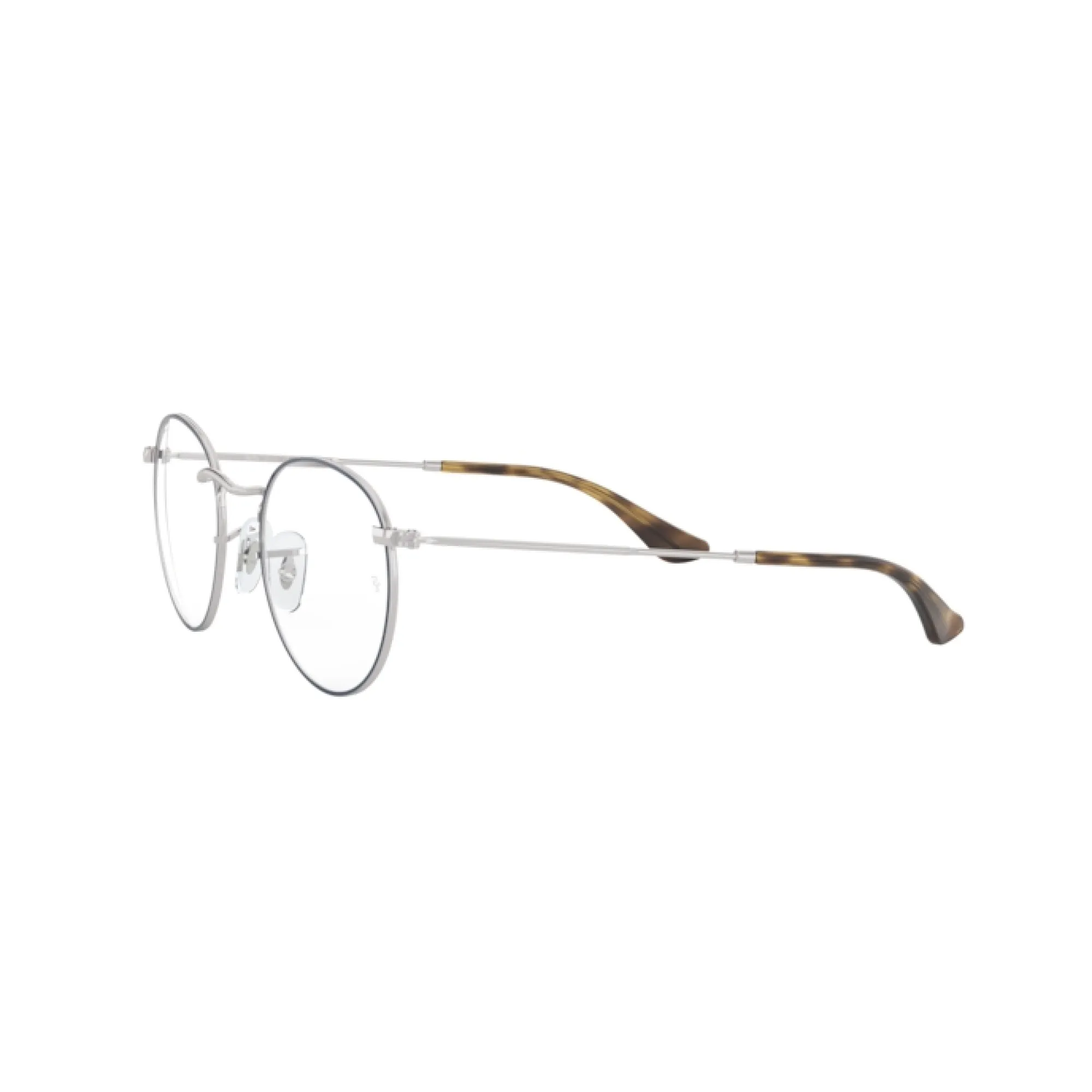   Ray-Ban RX 3447V Round Metal 2970 Argento In Alto Blu | Occhiale Da Vista Uomo 