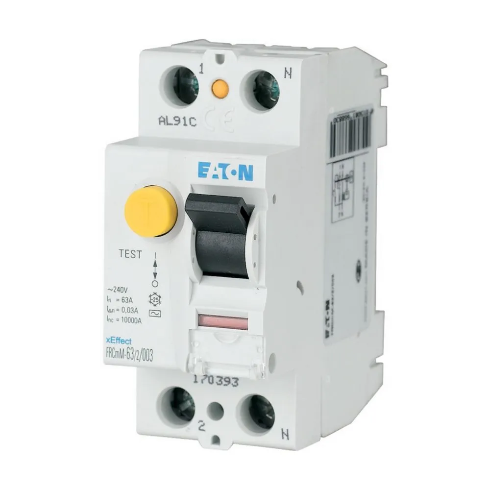 RCCB Eaton xE?ect - FRCmM-NA, 2P, 25A, sensibilità 30mA, Tipo A