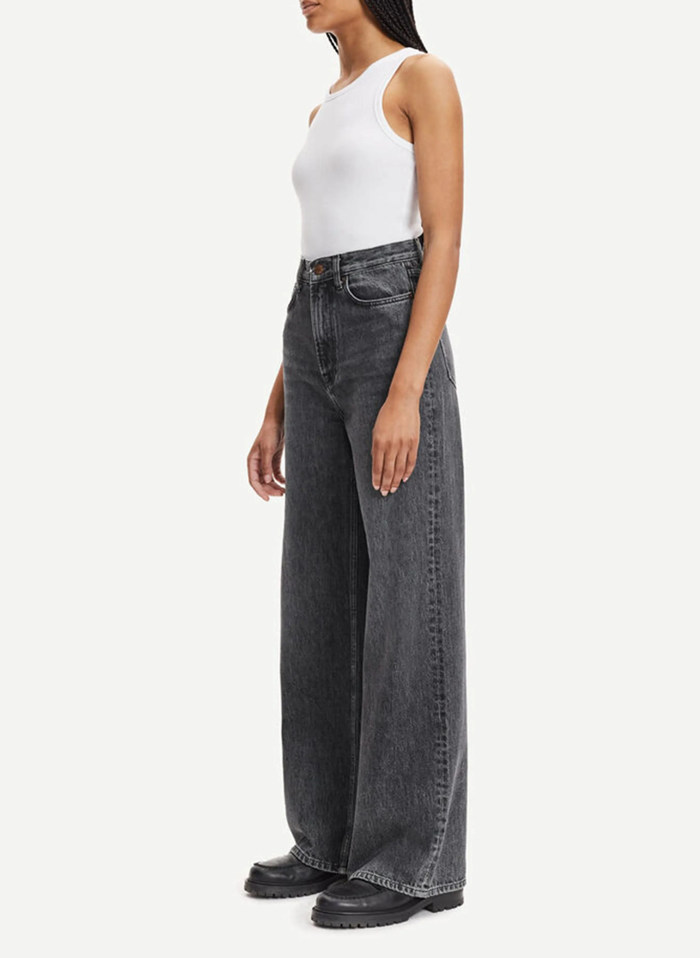  SAMSOE SAMSOE   REBECCA - Jeans larghi in misto cotone | Nero