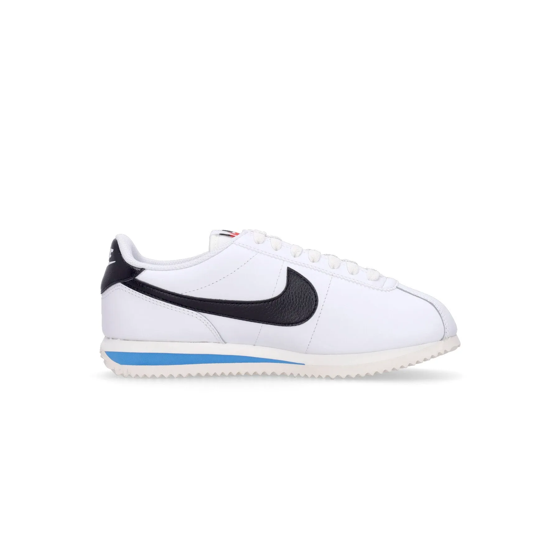 Scarpa Bassa Donna W Cortez Leather White/black/lt Photo Blue/sail