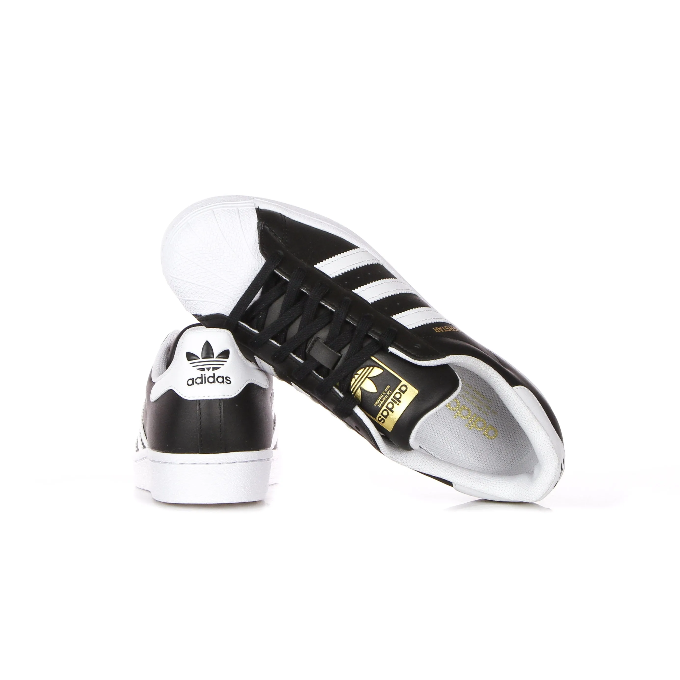 Scarpa Bassa Uomo Superstar Core Black/cloud White/gold Metallic