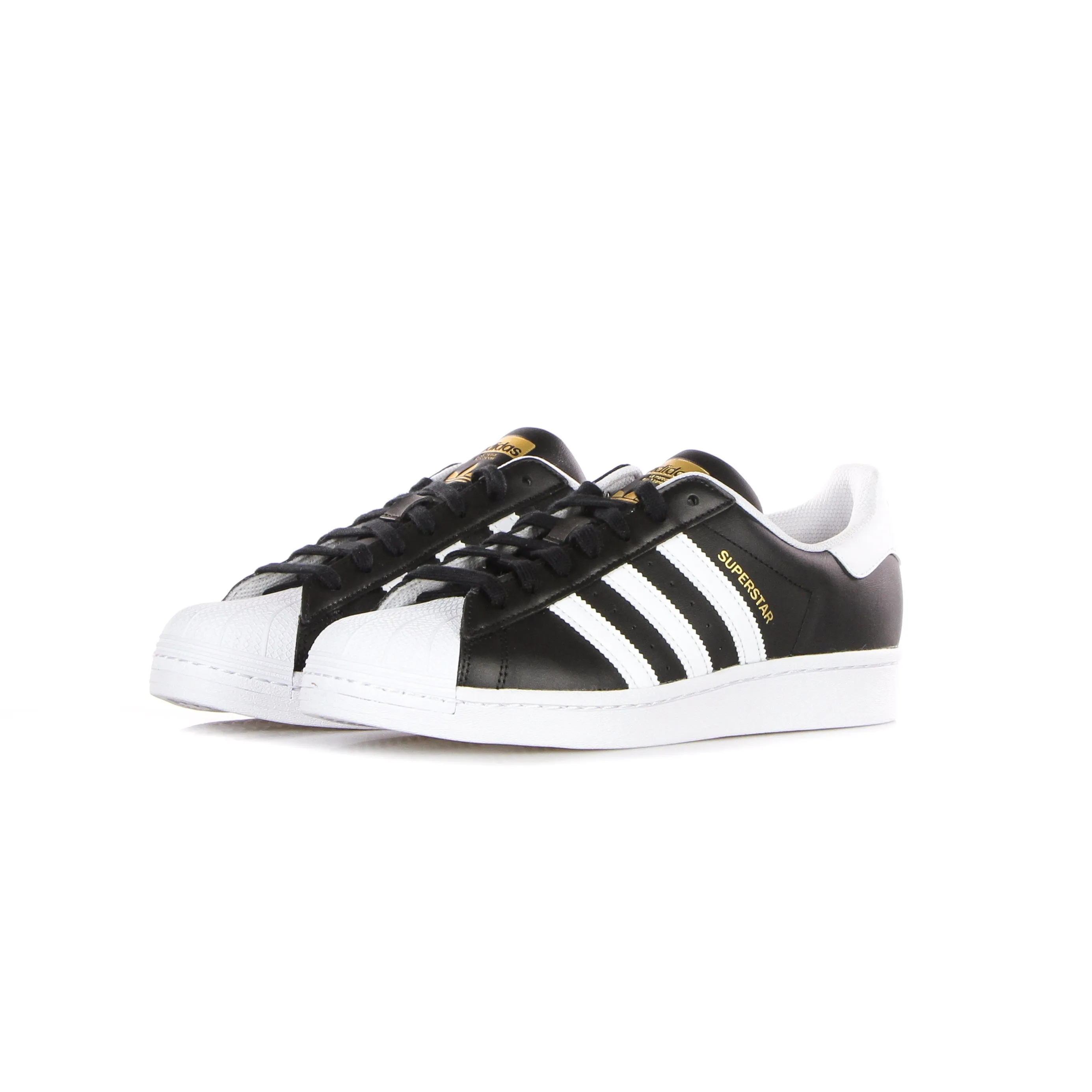 Scarpa Bassa Uomo Superstar Core Black/cloud White/gold Metallic