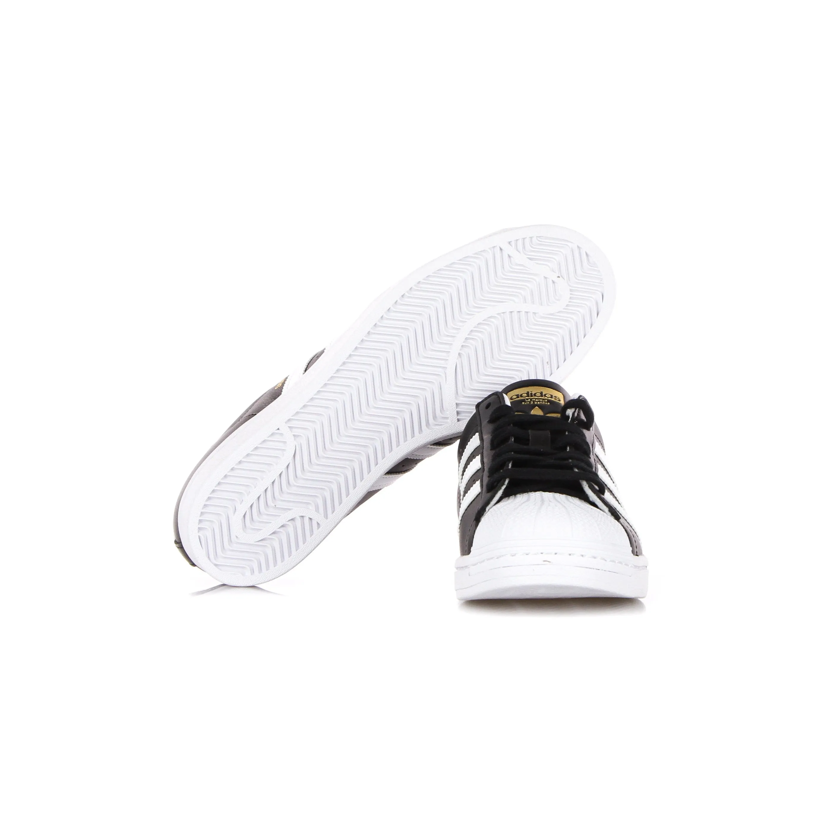 Scarpa Bassa Uomo Superstar Core Black/cloud White/gold Metallic