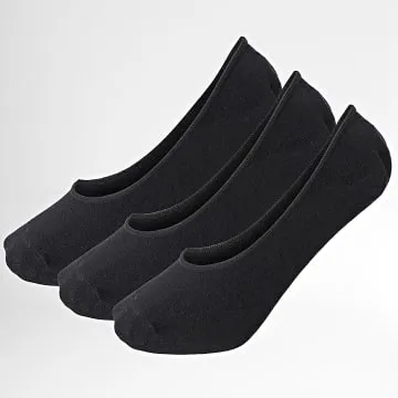 Set di 3 paia di calzini invisibili Finch nero