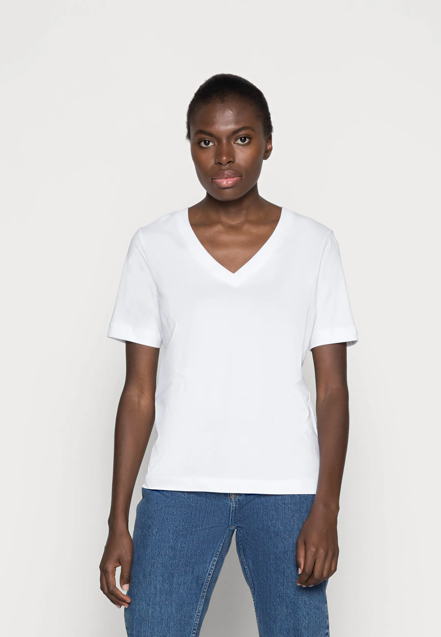 SLFSTANDARD  V NECK TEE  - T-shirt basic