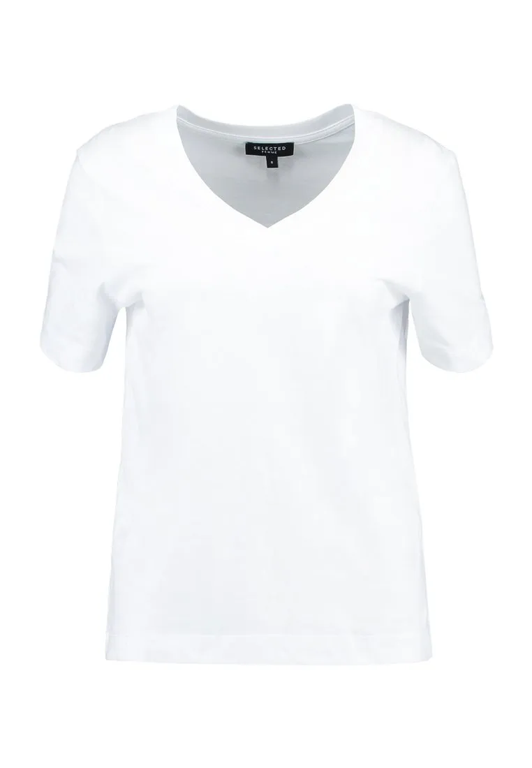 SLFSTANDARD  V NECK TEE  - T-shirt basic