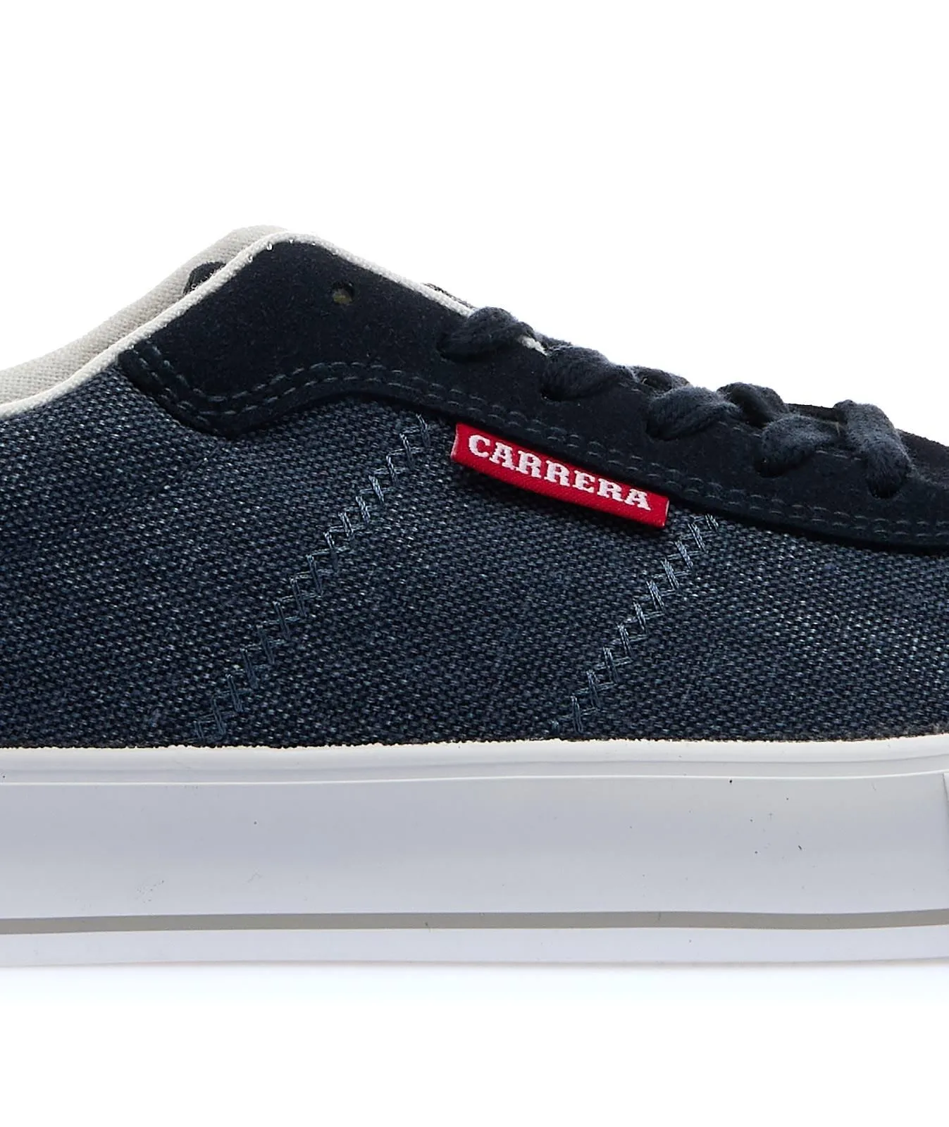 Sneakers blu in tessuto con lacci e logo