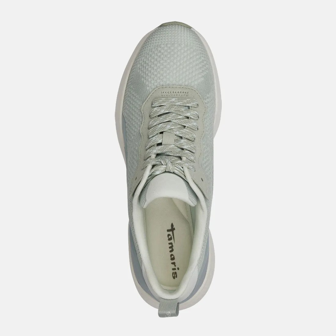 Sneakers da donna Tamaris in tessuto verde