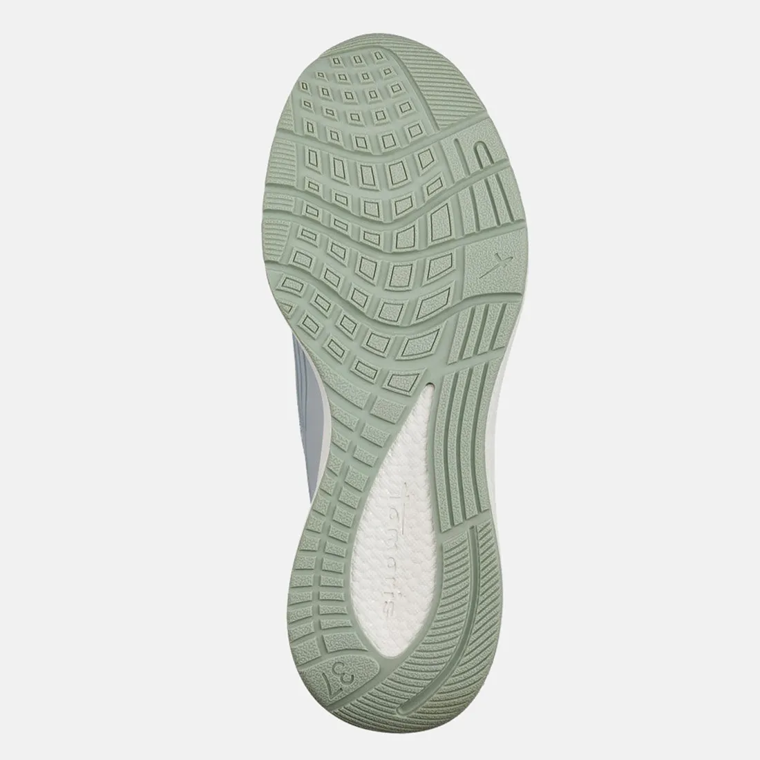 Sneakers da donna Tamaris in tessuto verde