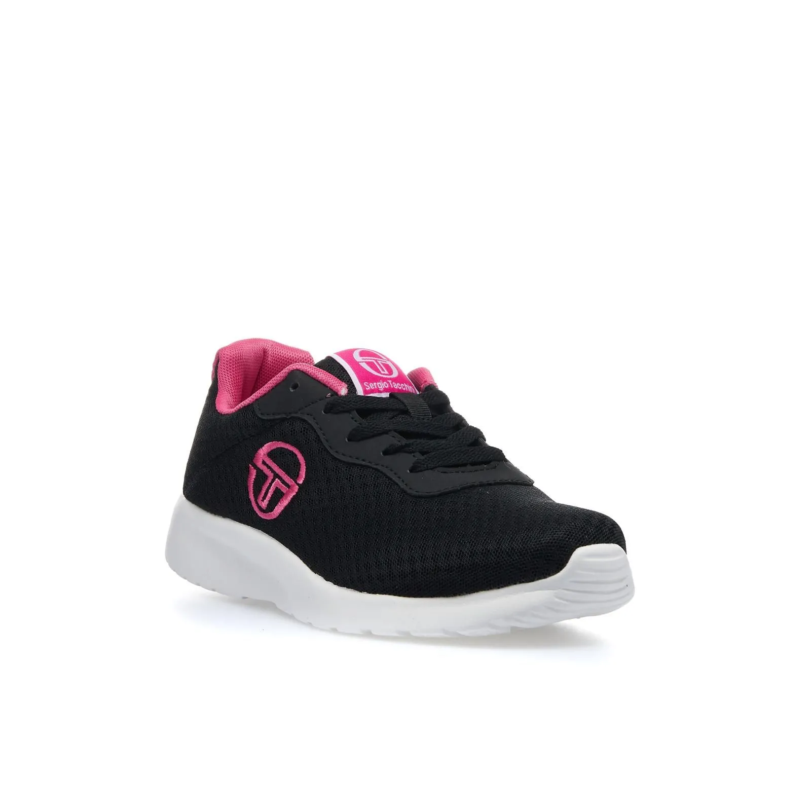 Sneakers donna da running nere in tessuto con logo
