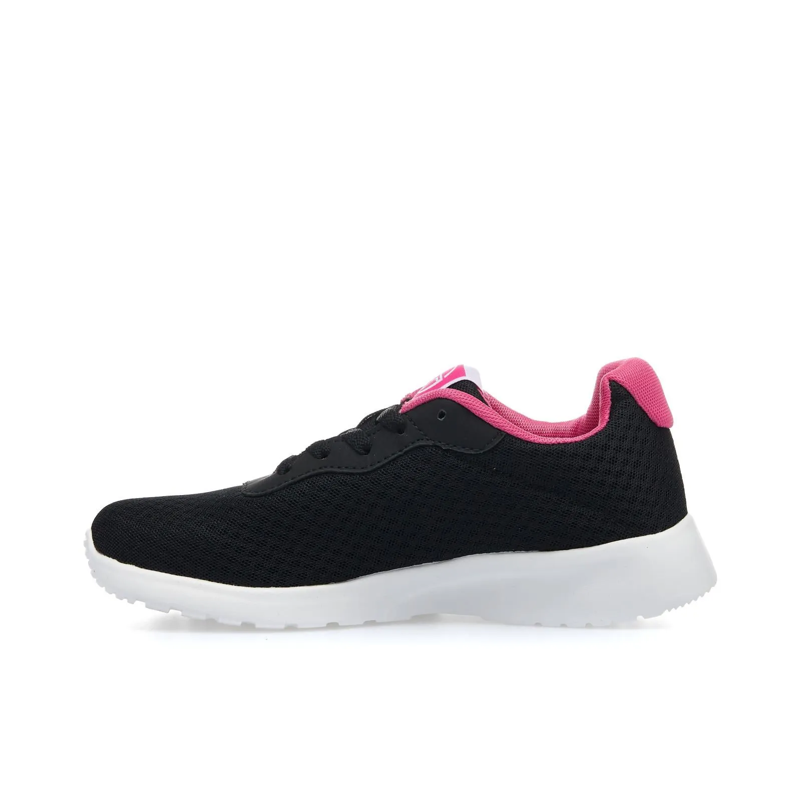 Sneakers donna da running nere in tessuto con logo